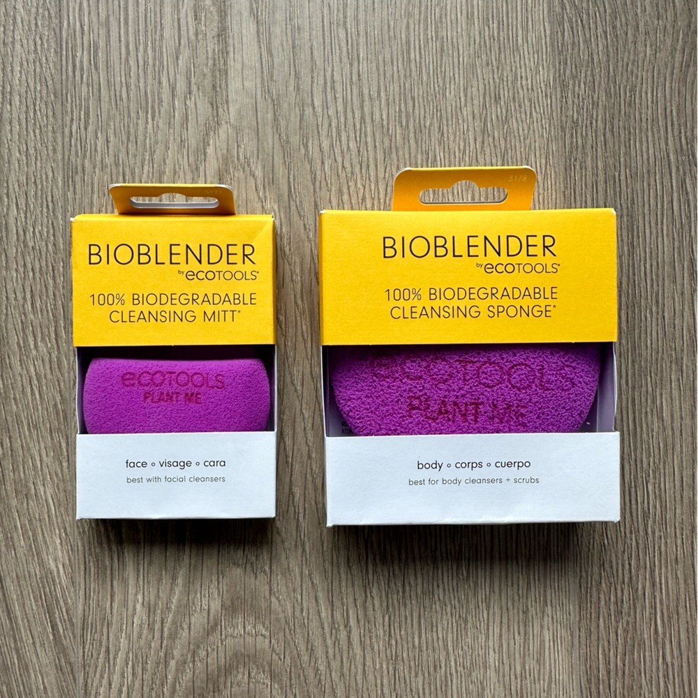 🆕 Ecotools Bioblender 100% Biodegradable Facial Mitt & Body Cleansing Sponge